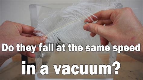 vacuum feather drop test|feather falling in vacuum.